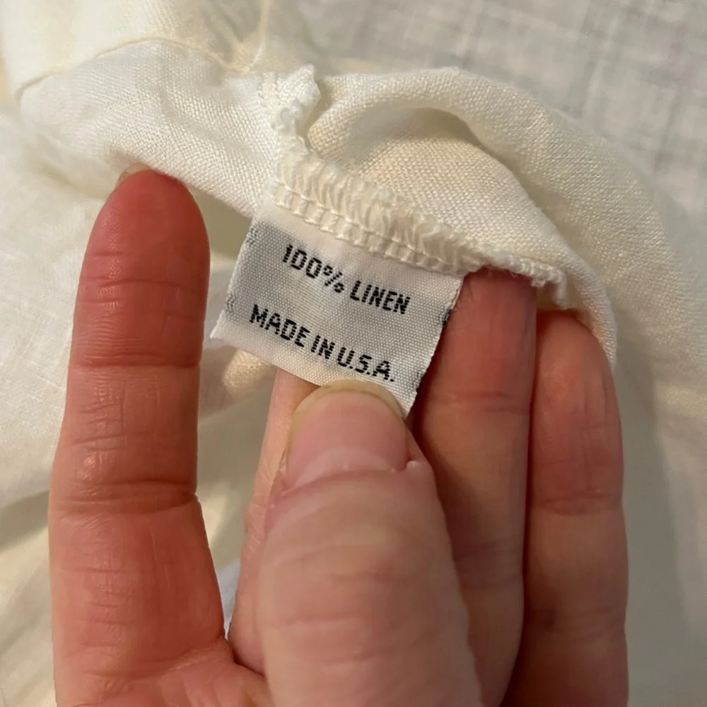 Bryn Walker white linen asymmetric wrap sleeveless tunic top - Picture 6 of 9